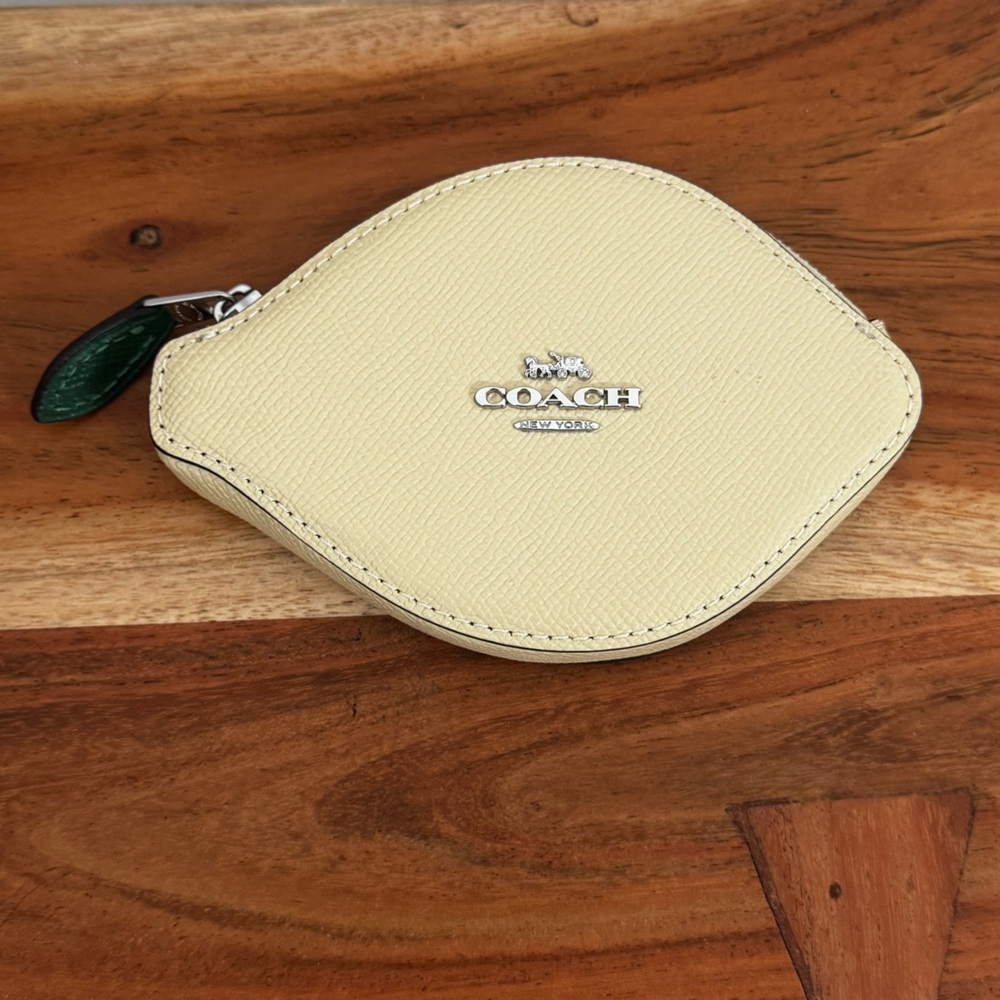 Coach Lemon Coin Pouch NWT